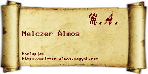 Melczer Álmos névjegykártya